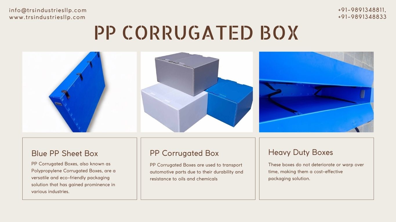 Blue PP Corrugated Box Manufacturer And Supplier in Delhi NCR TRS